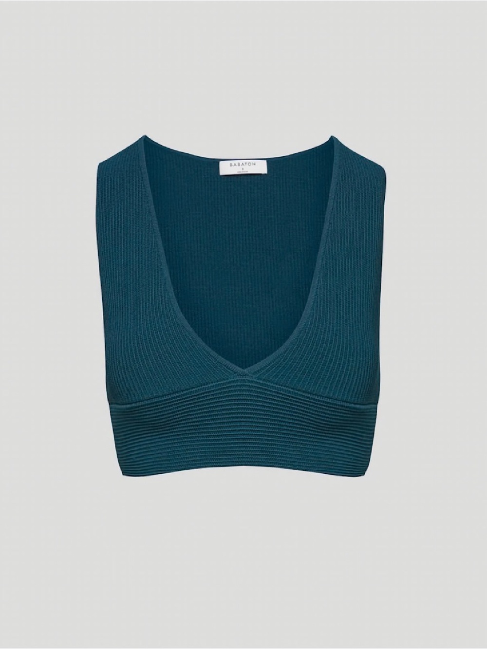 Aritzia Babaton Ribbed Sculpt Knit Deep V Tank